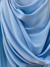 Load image into Gallery viewer, Velvet Satin Silk Hijab-Sky Blue
