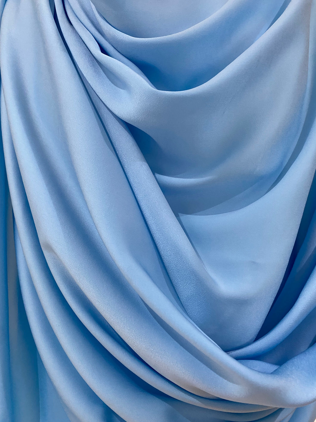 Velvet Satin Silk Hijab-Sky Blue